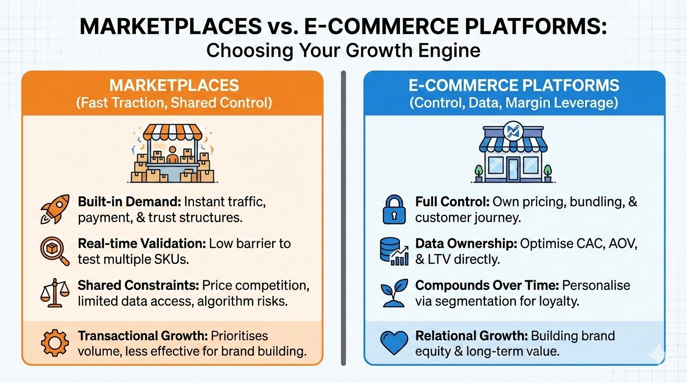 Comparison table between marketplace buyer protection scope and seller independent warranty
